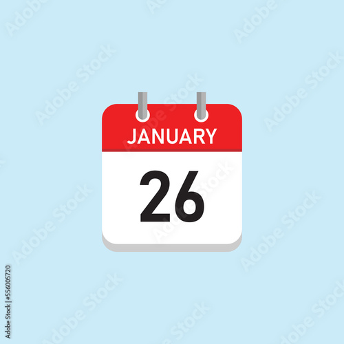 January 26 Concept Design. Vector Illustration.