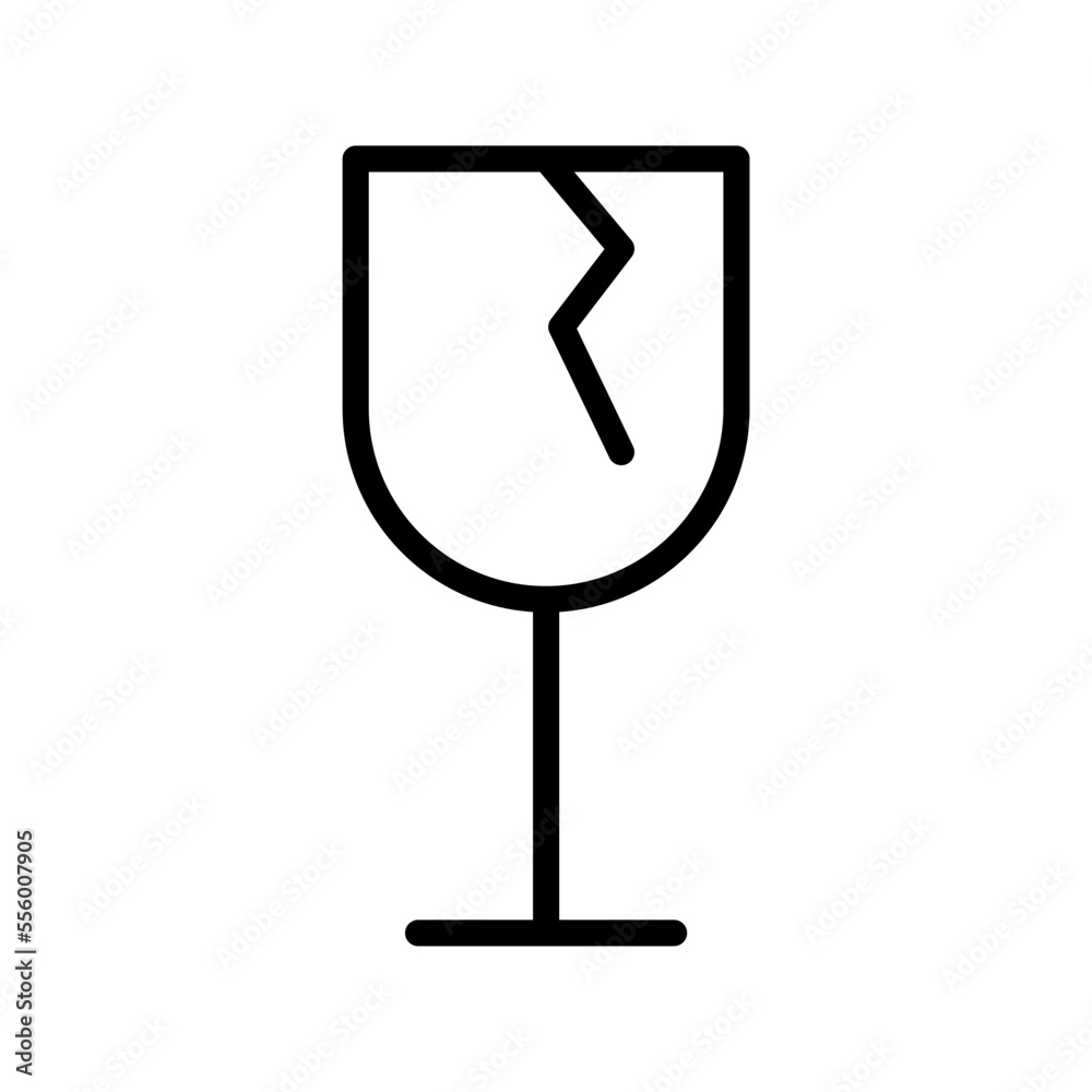 Icono de copa rota. Ilustración vectorial Icono de copa rota. Ilustración vectorial