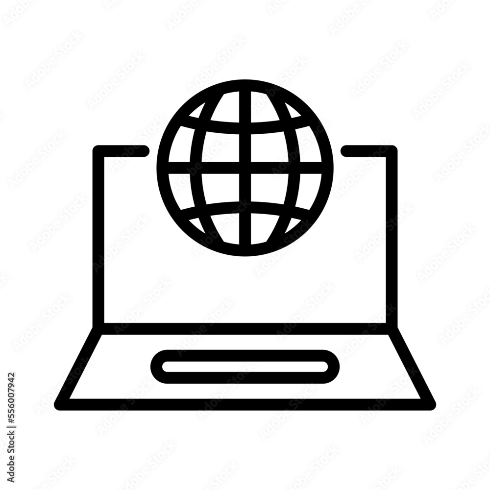 Icono de conexión mundial de la red. Negocios globales, tecnología, conectividad, Comunicación de redes sociales, redes informáticas. Ilustración vectorial
