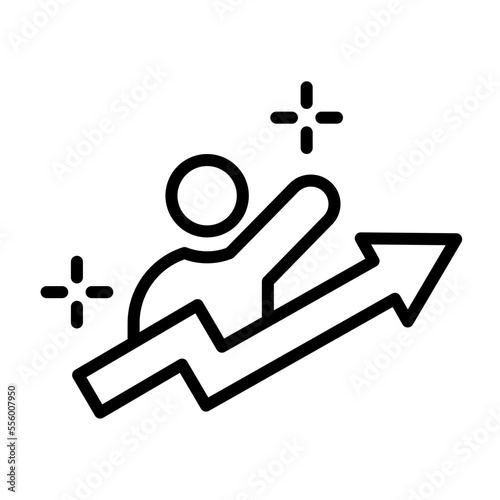 Icono de desarrollo y crecimiento personal. Ilustración vectorial