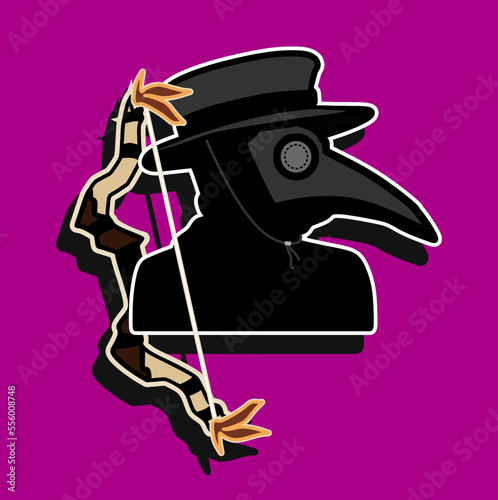 black plague masks with a bow by Albios Online