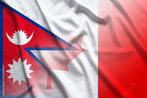 Nepal and Canada government flag international negotiation CMR NPL