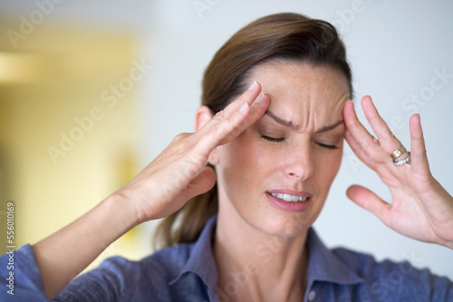 Woman Touching Head, Florida, USA