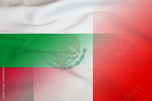 Bulgaria and Mexico state flag international relations MEX BGR photo