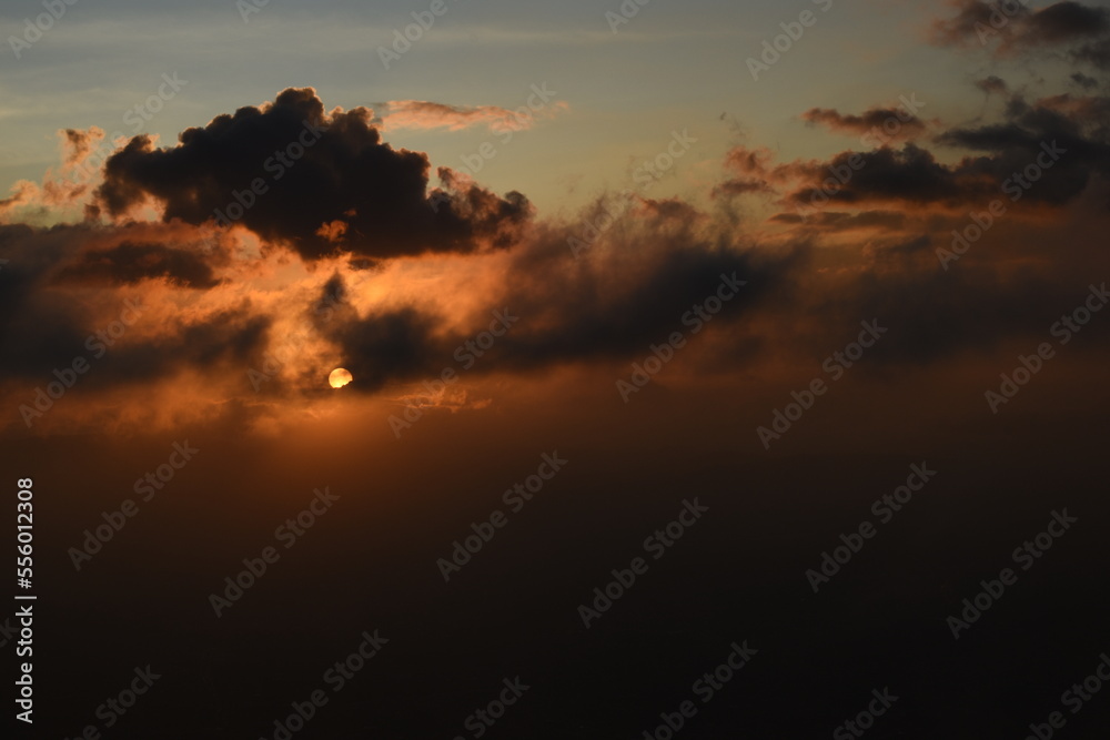 Fototapeta premium sunset over the river