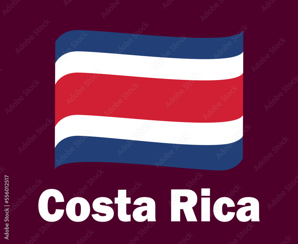Costa Rica Flag Ribbon With Names Symbol Design North America football Final Vector North American Countries Football Teams Illustration Costa Rica Flag Ribbon With Names Symbol Design North America football Final Vector North American Countries Football Teams Illustration