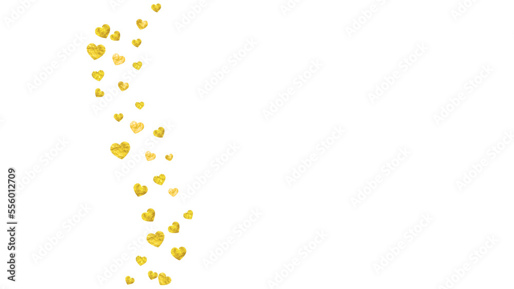 St Valentine Sale Pattern. Beautiful Border For Engagement. Random Frame. Golden Art Illustration. Luxury Voucher For Mother. Gold Special Design. Yellow St Valentine Sale Pattern.