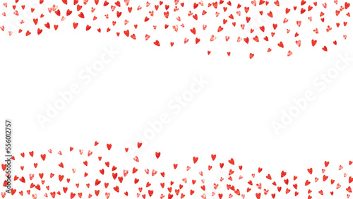 San Valentin Day Glitter. February Border For Woman. Luxury Frame. Red Retro Illustration. Abstract Decoration For Present. Pink Romance Voucher. Rose San Valentin Day Glitter.