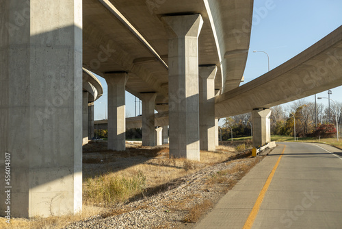 Highway road with bridges and infrastructure