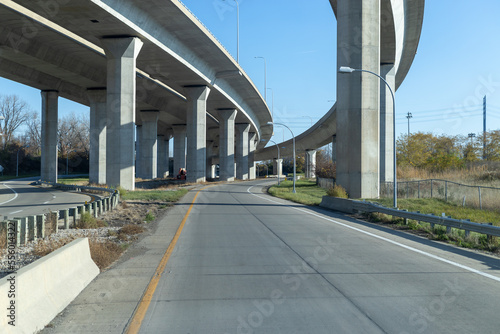 Highway road with bridges and infrastructure