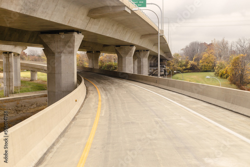 Highway road and bridge. Transportation infrastructure 