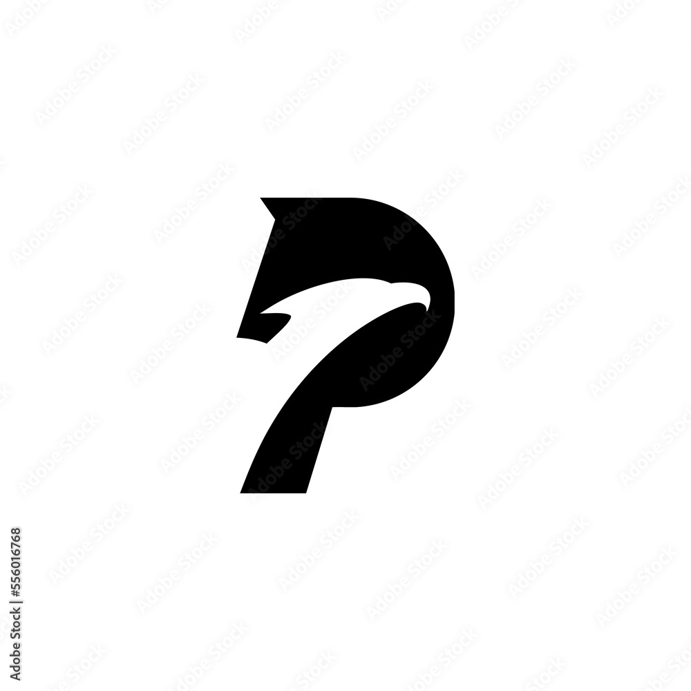 vector illustration of the letter P and the head of a PHOENIX bird for an icon, symbol or logo. Initials logo letter P vector illustration of the letter P and the head of a PHOENIX bird for an icon, symbol or logo. Initials logo letter P