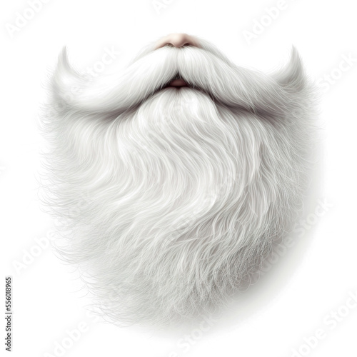 White lush beard Santa claus. Generative AI