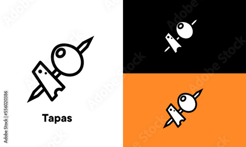 tapas vector outline style Editable strokes. Pixel perfect.