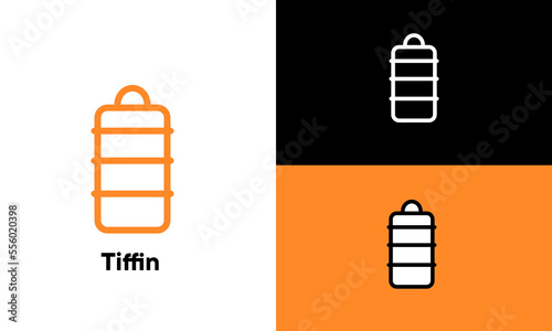 Tiffin vector outline style Editable strokes. Pixel perfect.