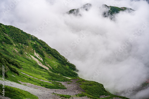 clouds over the mountains