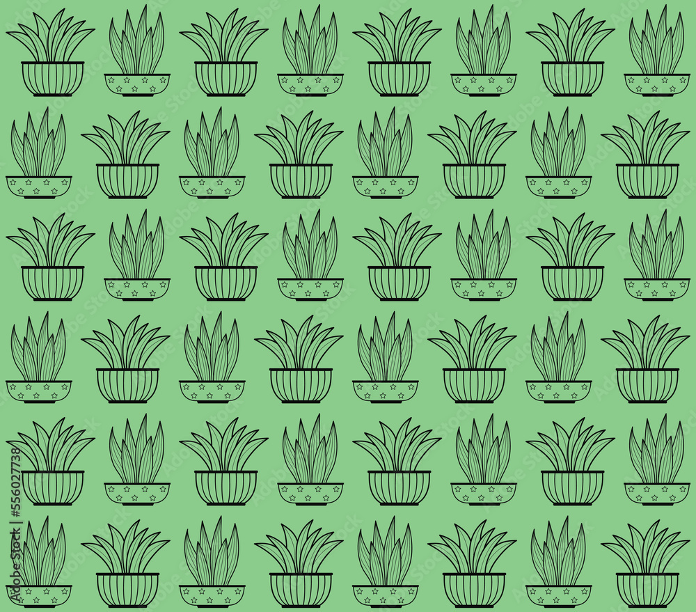 Plants background pattern. Organic decorative home plants and tropical plants background pattern. Hand drawn seamless pattern. Hand drawn abstract leaves pattern. 