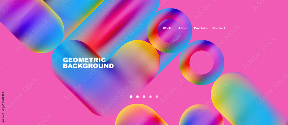 Round shapes and circles with liquid gradients Round shapes and circles with liquid gradients