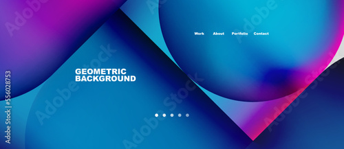 Round shapes and circles with liquid gradients
