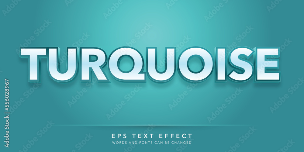 turquoise editable text effect