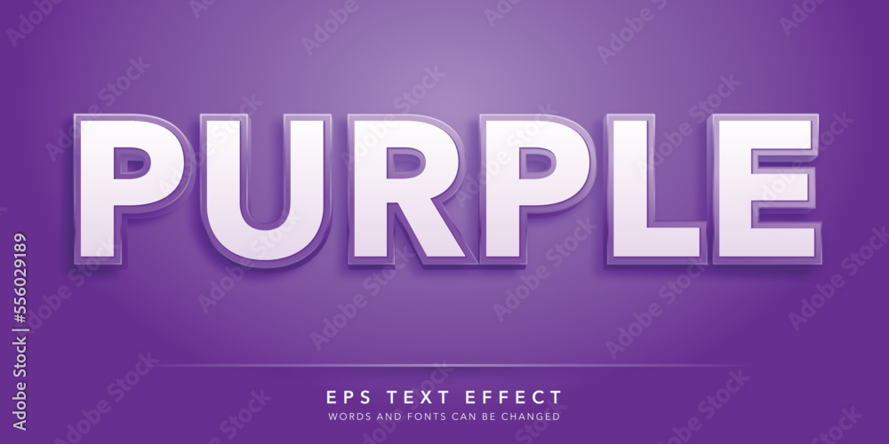 purple editable text effect