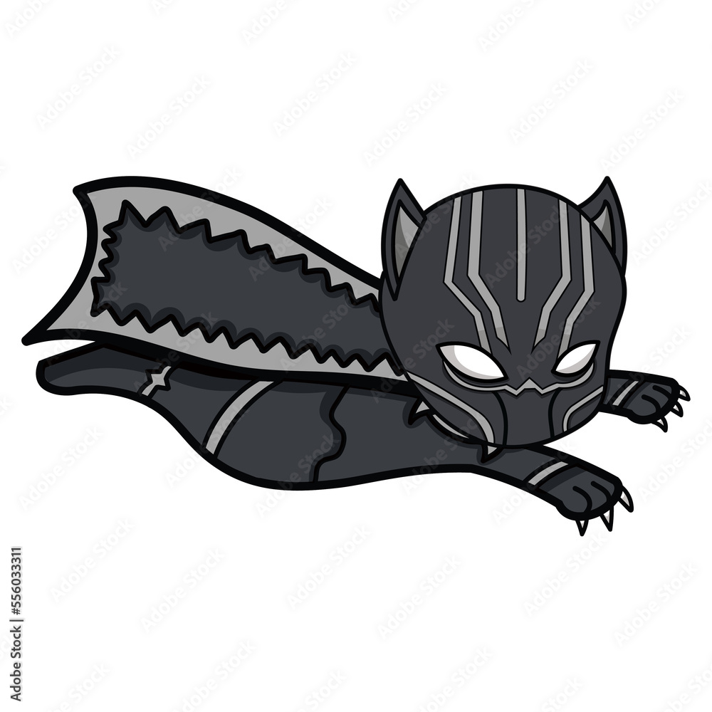 Fototapeta premium Super Hero cat and dog , Cute clip art ,Clip Art for Personal and Commercial use, Digital clip art for Download
