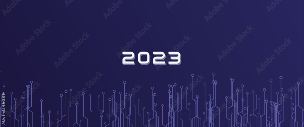 2023 New Year Eve design concept, suitable for banner, background, card, greeting card, template. New year greeting banner design.