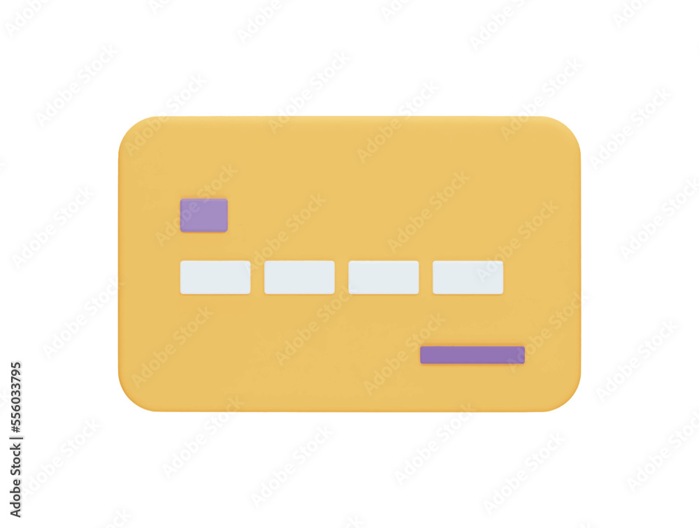 Credit card with 3d vector icon cartoon minimal style Credit card with 3d vector icon cartoon minimal style