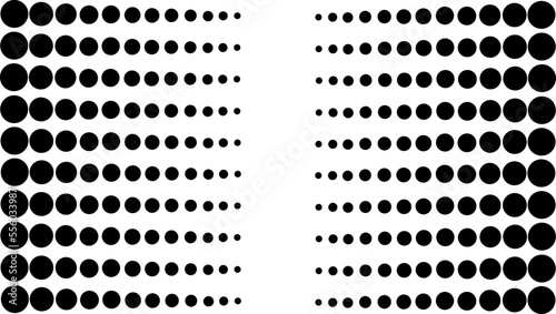 set of black and white dots