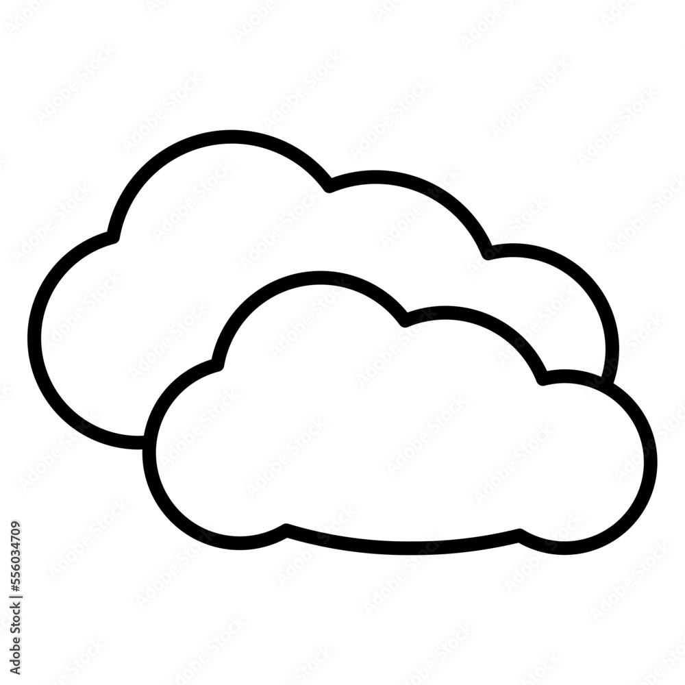 Illustration of  Cloudy Weather design Icon