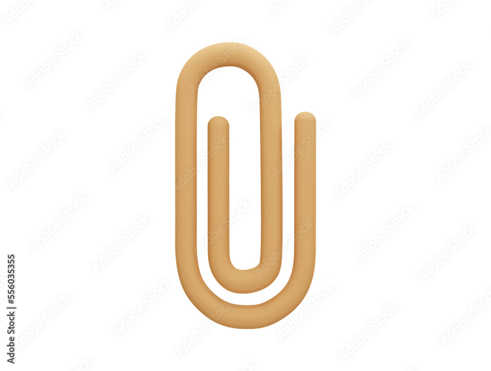 paper clip with 3d vector icon cartoon minimal style paper clip with 3d vector icon cartoon minimal style