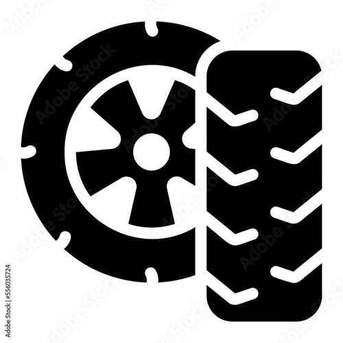 wheels glyph icon