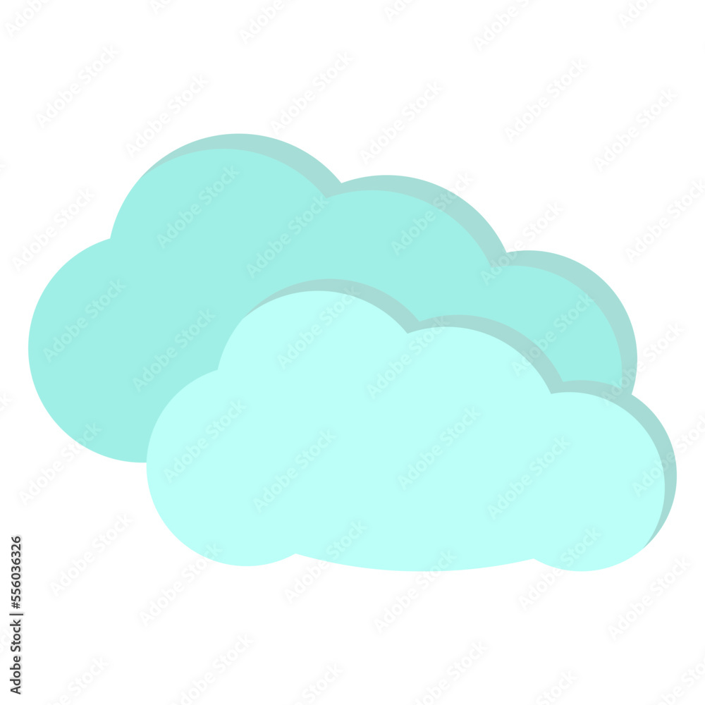 Illustration of  Cloudy Weather design Icon