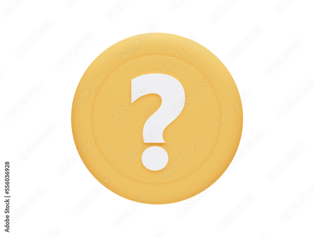 Question mark with 3d vector icon cartoon minimal style Question mark with 3d vector icon cartoon minimal style