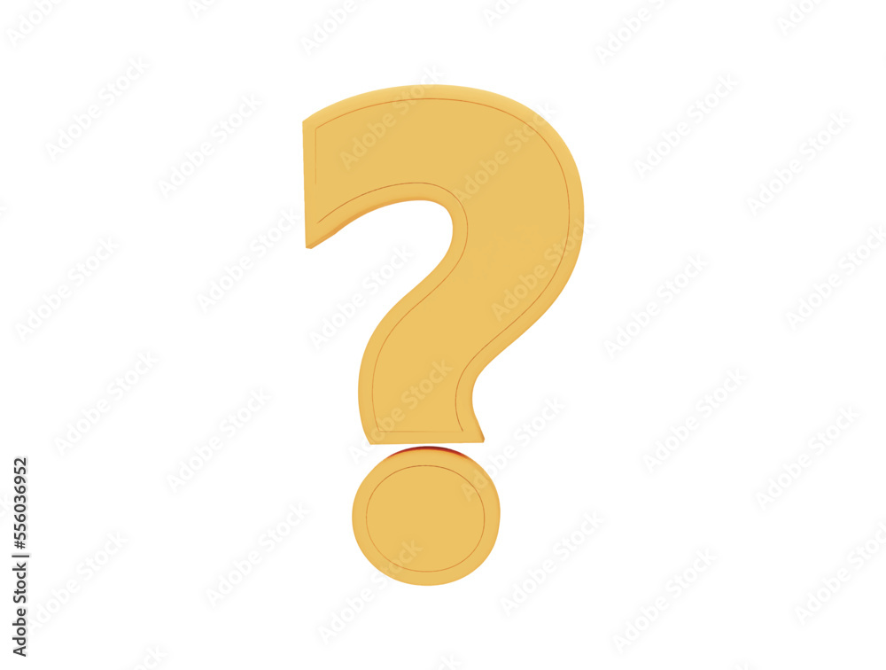Question mark with 3d vector icon cartoon minimal style Question mark with 3d vector icon cartoon minimal style