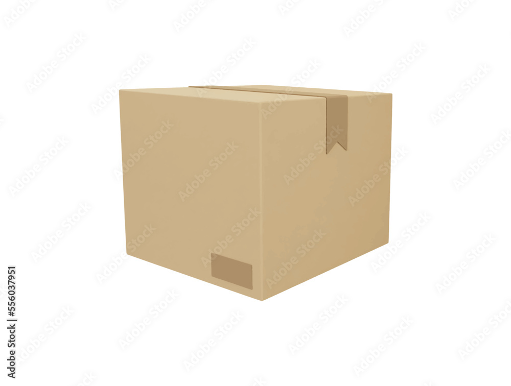 shipping box with 3d vector icon cartoon minimal style shipping box with 3d vector icon cartoon minimal style