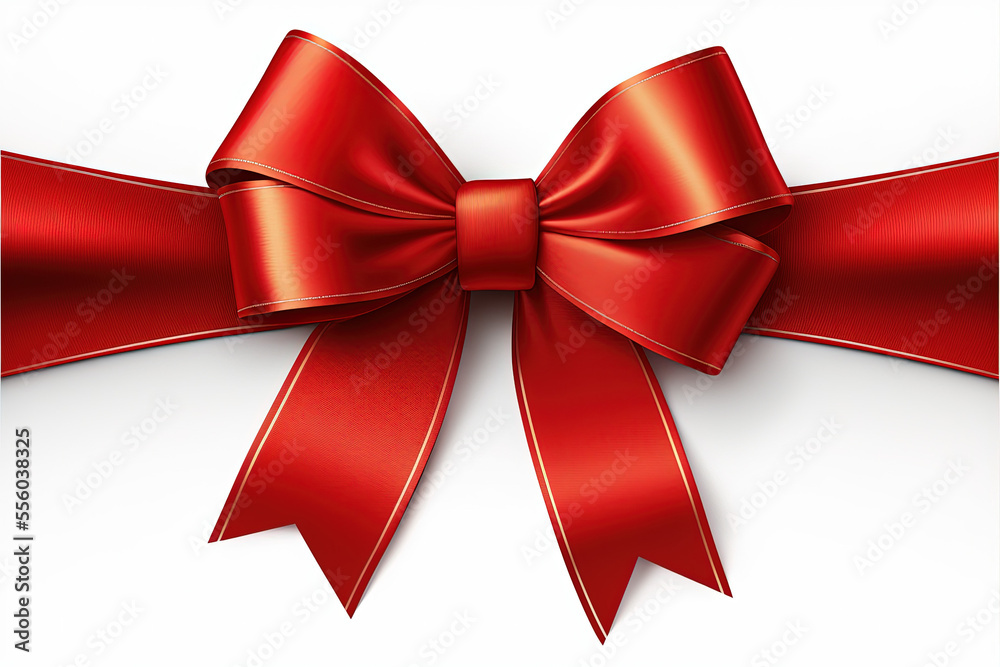 Red Ribbon on White Background Red Ribbon on White Background