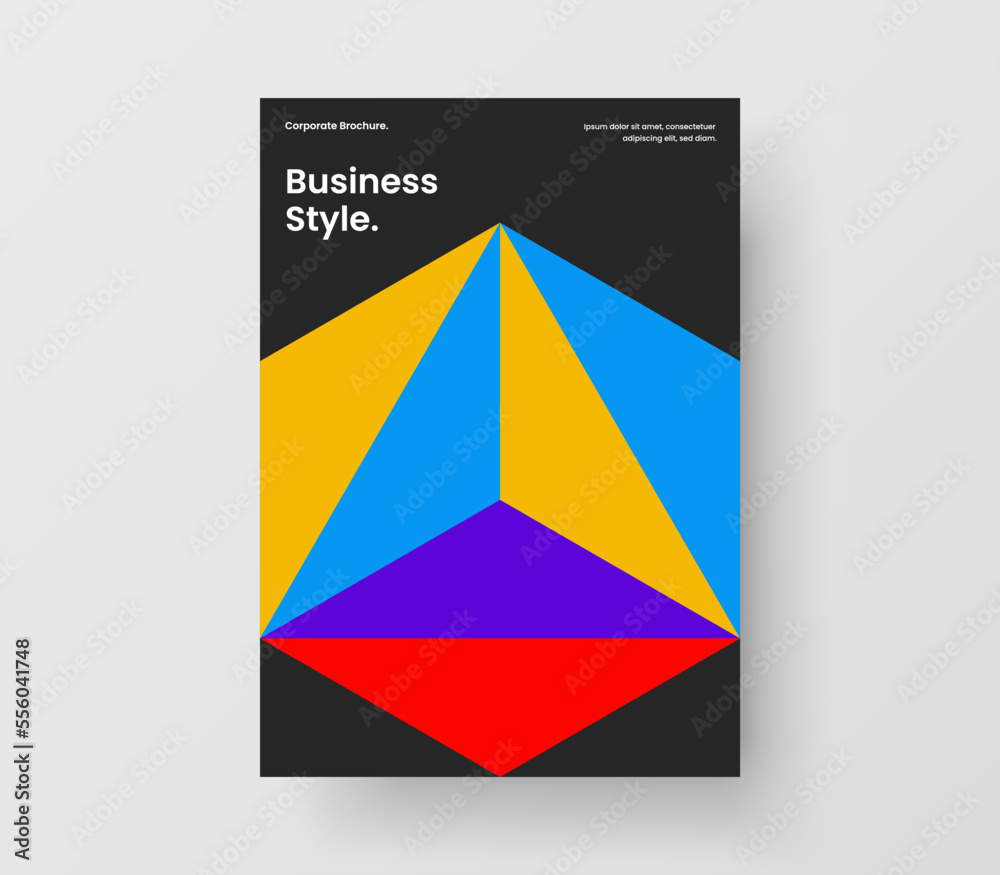 Simple company cover design vector illustration. Trendy geometric hexagons flyer concept. Simple company cover design vector illustration. Trendy geometric hexagons flyer concept.