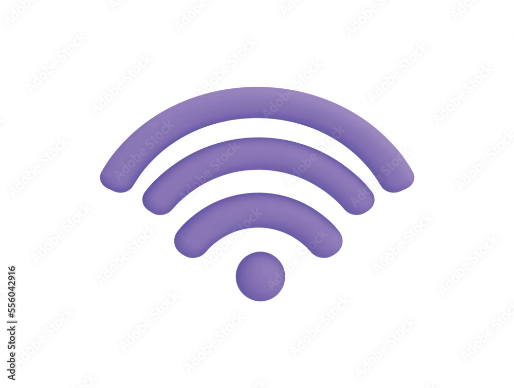 wifi signal connection and network symbol with 3d vector icon cartoon minimal style