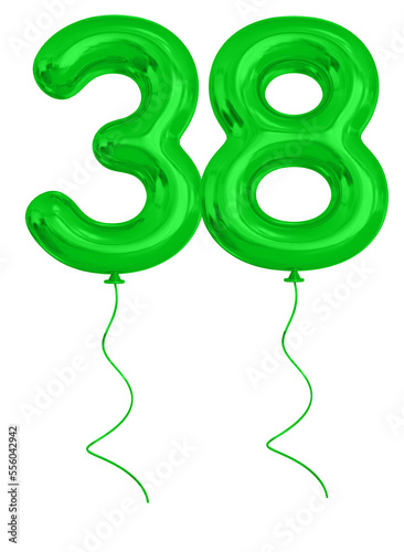 Balloon Green Number 38