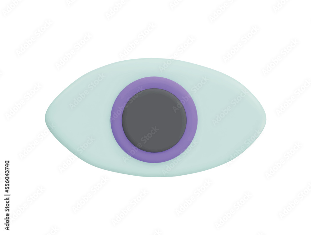 eye identification with 3d vector icon cartoon minimal style eye identification with 3d vector icon cartoon minimal style