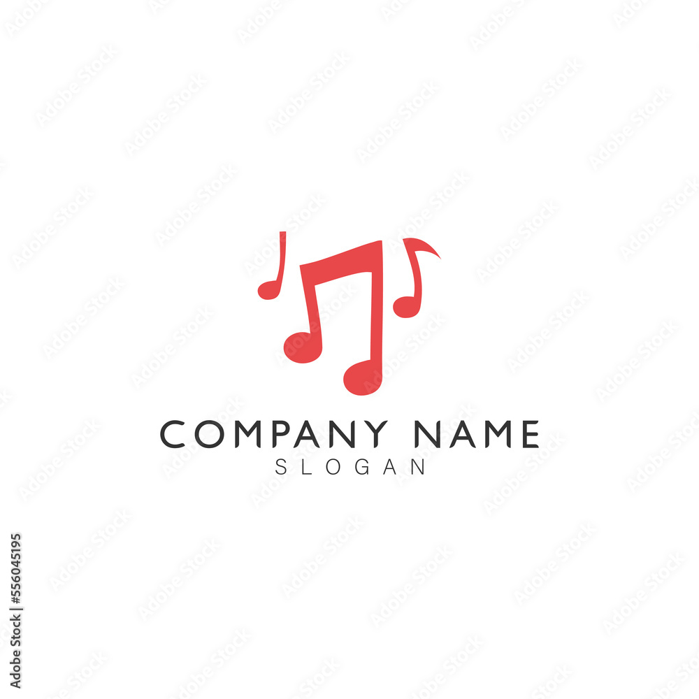 Music note logo Vector template