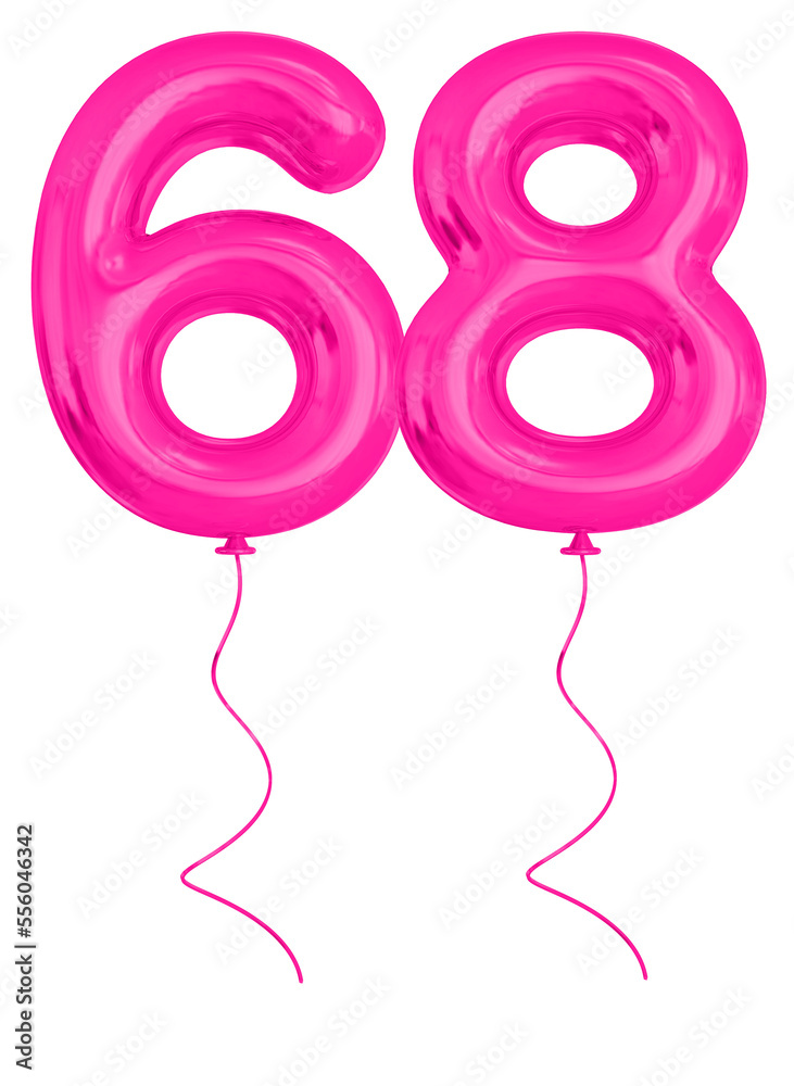 Balloon Pink Number 68