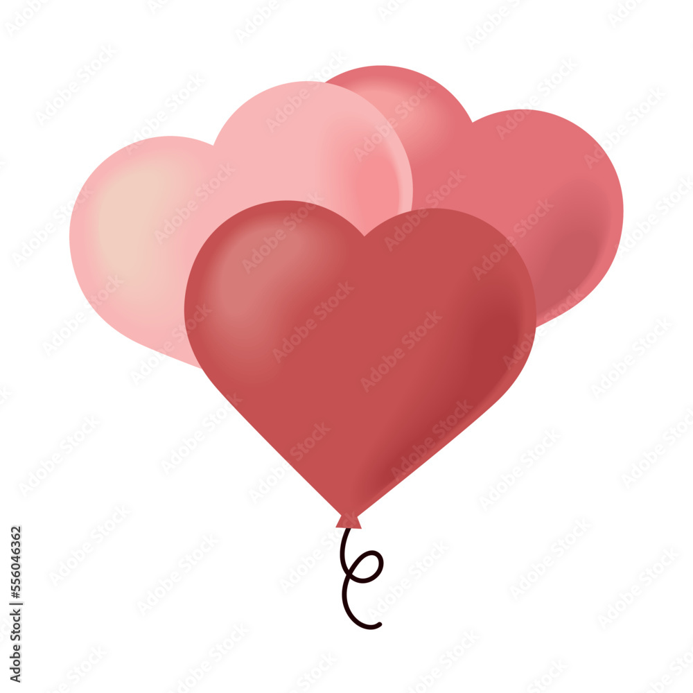 balloon hearts valentines day
