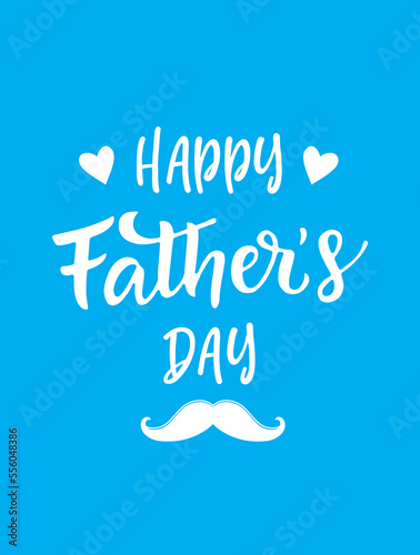 Special Day Happy Father s Day Words with Moustache and Love