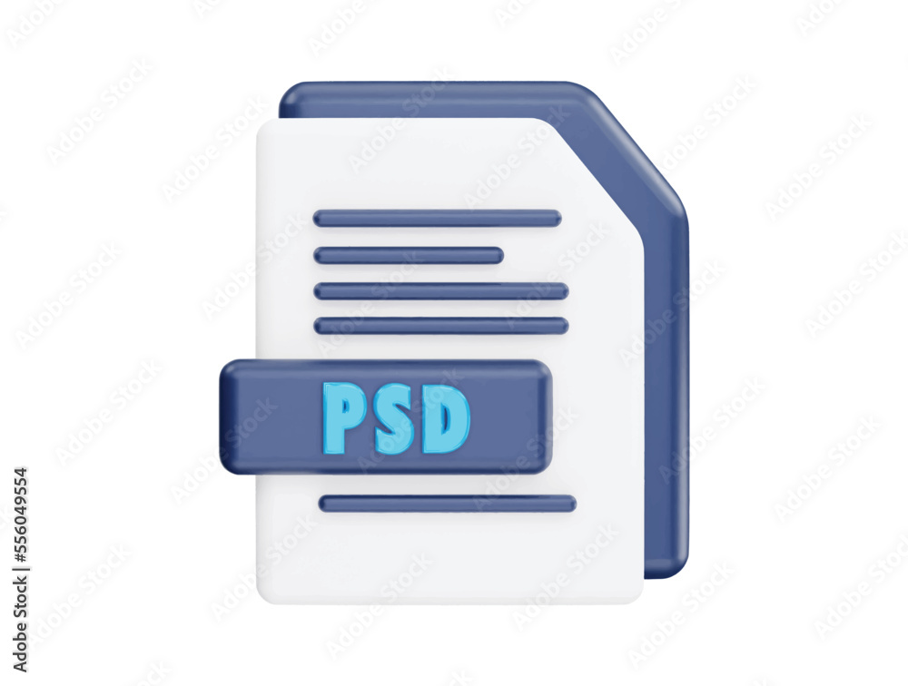 Psd file with 3d vector icon cartoon minimal style