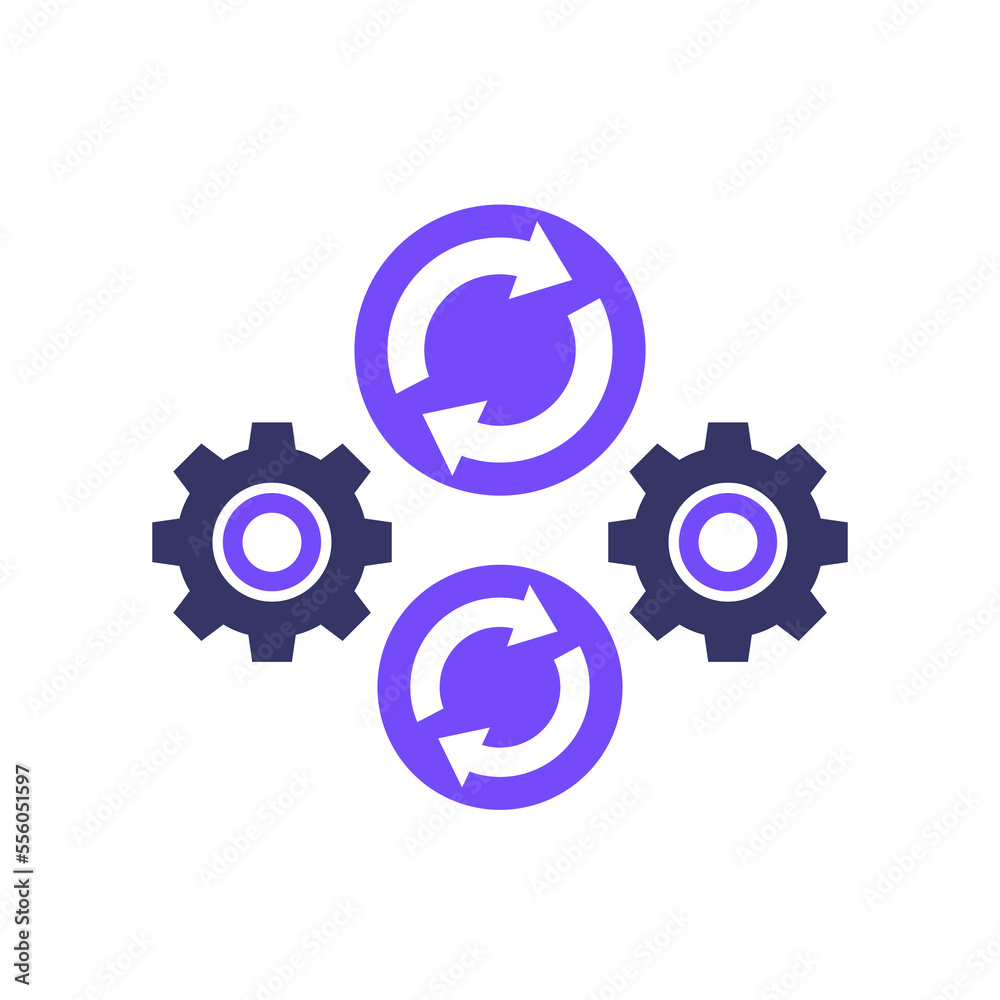 iteration icon on white, vector iteration icon on white, vector