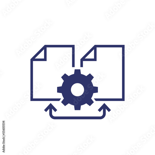 reconciliation of files icon, vector