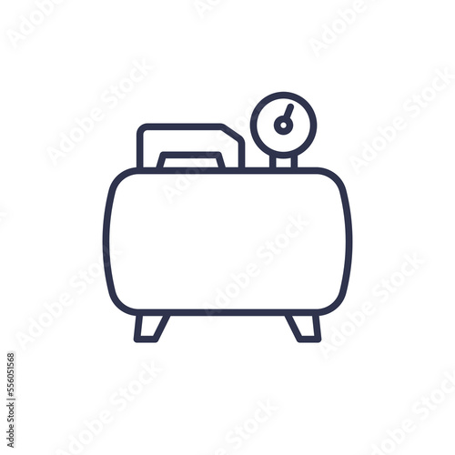 air compressor line icon, vector