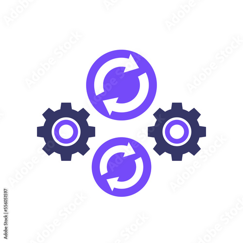 iteration icon on white, vector